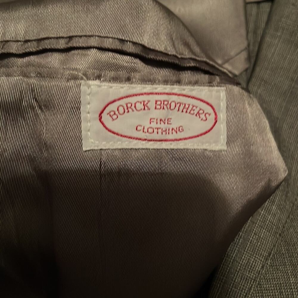 Borck Brothers Fine Clothing Gray Micro Plaid Made In The Usa Sport Coat 40r View 5